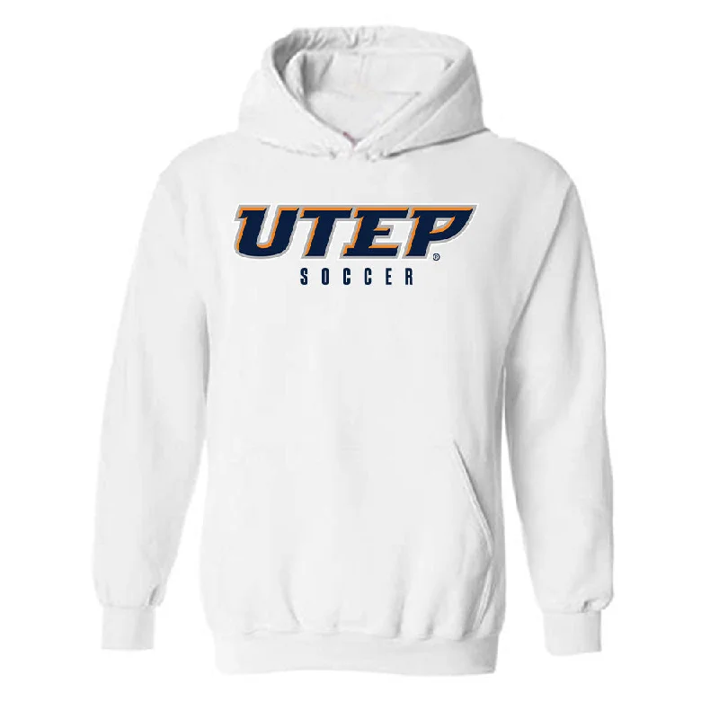 UTEP - NCAA Women's Soccer : Mina Rodriguez - Classic Shersey Hooded Sweatshirt Hoodie with V-Neck Classic Versatile UTEP - NCAA Women's Soccer : Mina Rodriguez - Classic Shersey Hooded Sweatshirt Hoodie with V-Neck Classic Versatile