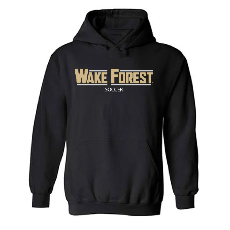 Wake Forest - NCAA Women's Soccer : Amaya Dawkins - Classic Shersey Hooded Sweatshirt Hoodie with Hidden Zipper Minimalist Clean Wake Forest - NCAA Women's Soccer : Amaya Dawkins - Classic Shersey Hooded Sweatshirt Hoodie with Hidden Zipper Minimalist Clean
