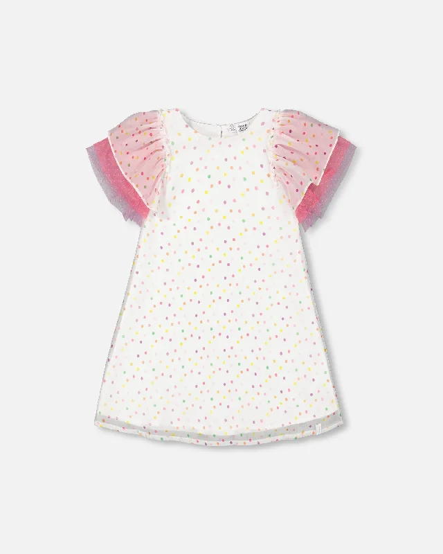 Dotted Tulle Dress F30O87 Tunics Bestseller popular