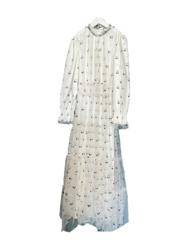White Tulle Dress Tunics Solid Classic