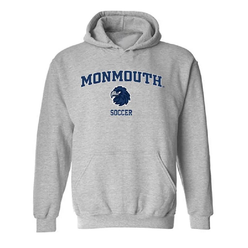 Monmouth - NCAA Women's Soccer : Grace Notarfrancesco - Classic Shersey Hooded Sweatshirt Hoodie with Distressed Vintage Worn