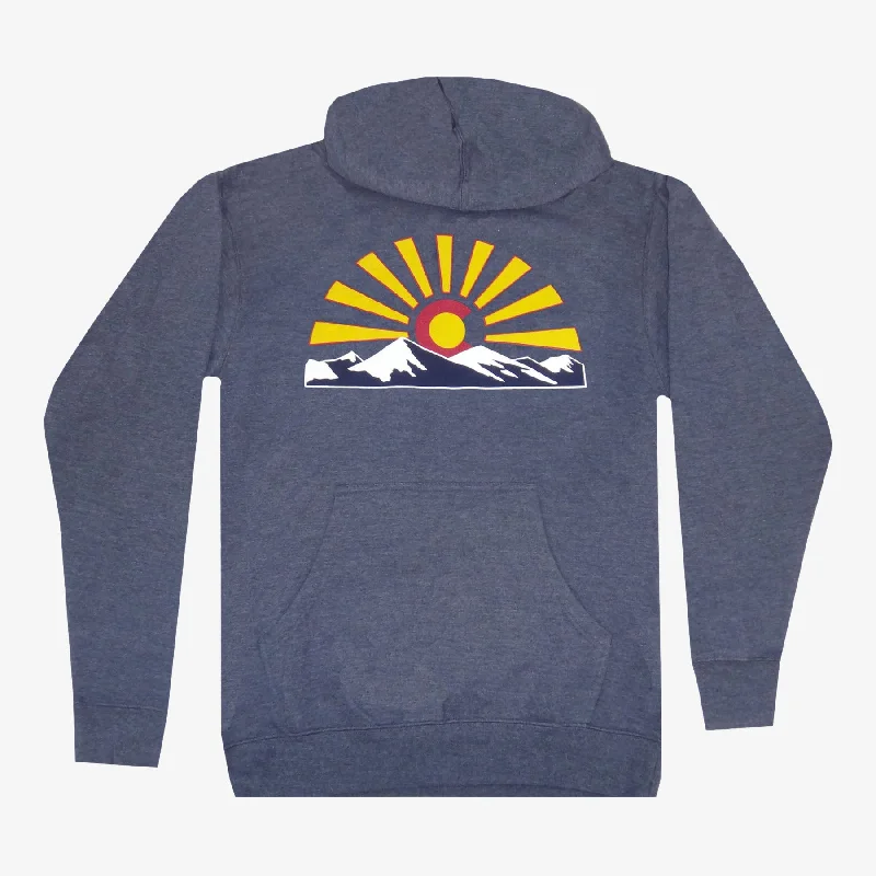 Colorado Sunset Hoodie Hoodie with Batwing Sleeves Loose Dramatic