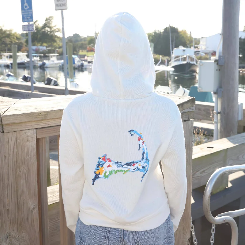 Cape Cod Mid Length Hoodie Hoodie with Front Slit Layering Stylish