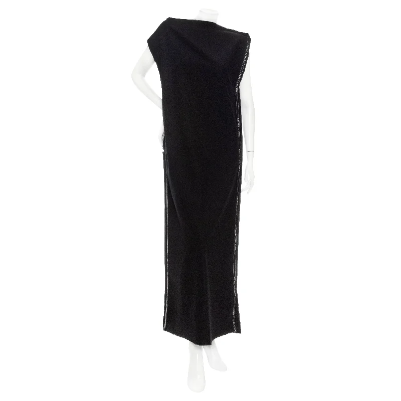 1997 Black Wool Deconstructed Dress Tunics Versatile stylish