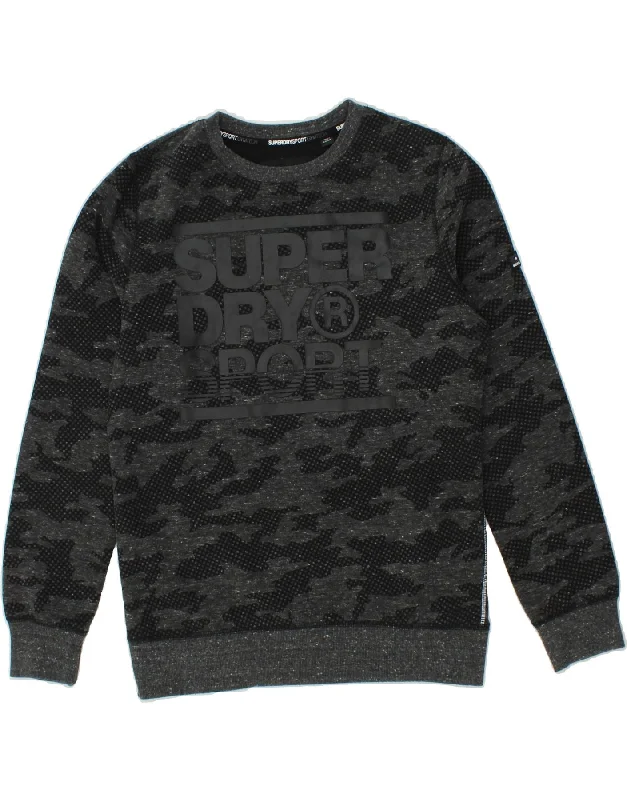 SUPERDRY Womens Graphic Sweatshirt Jumper UK 16 Large Grey Camouflage Hoodie with Toggle Buttons Decorative Unique SUPERDRY Womens Graphic Sweatshirt Jumper UK 16 Large Grey Camouflage Hoodie with Toggle Buttons Decorative Unique