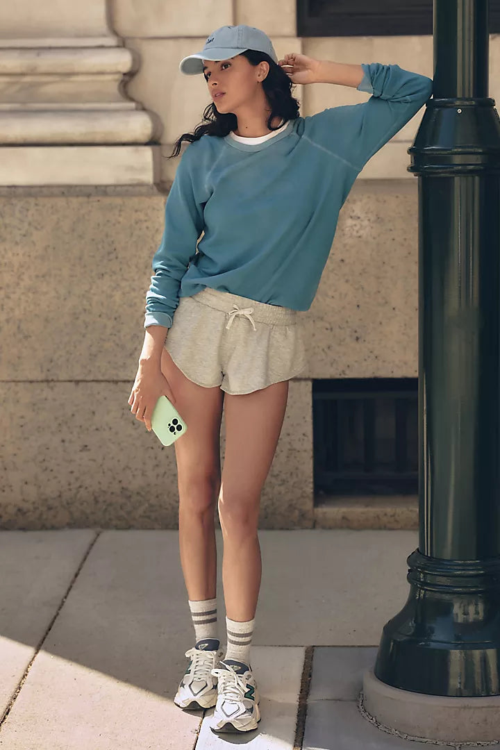 LUCKY RABBITS SWEATSHIRT-Bluestorm Hoodie Crop Top Short Trendy