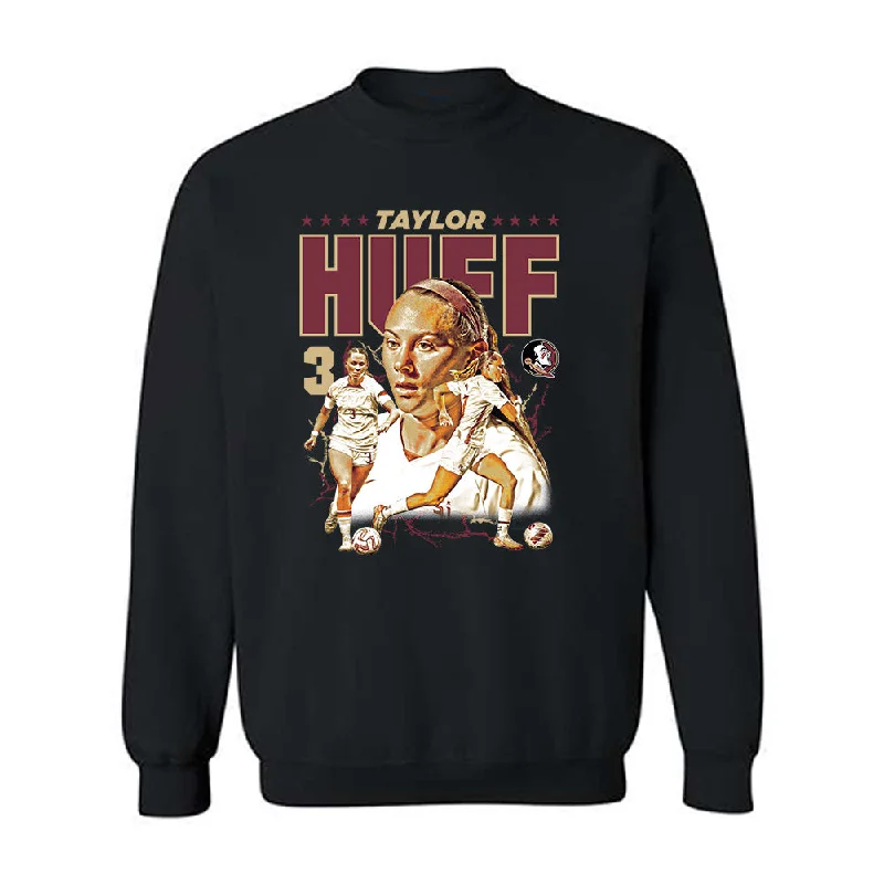 FSU - NCAA Women's Soccer : Taylor Huff - Player Collage Crewneck Sweatshirt Hoodie with Camouflage Military Edgy FSU - NCAA Women's Soccer : Taylor Huff - Player Collage Crewneck Sweatshirt Hoodie with Camouflage Military Edgy