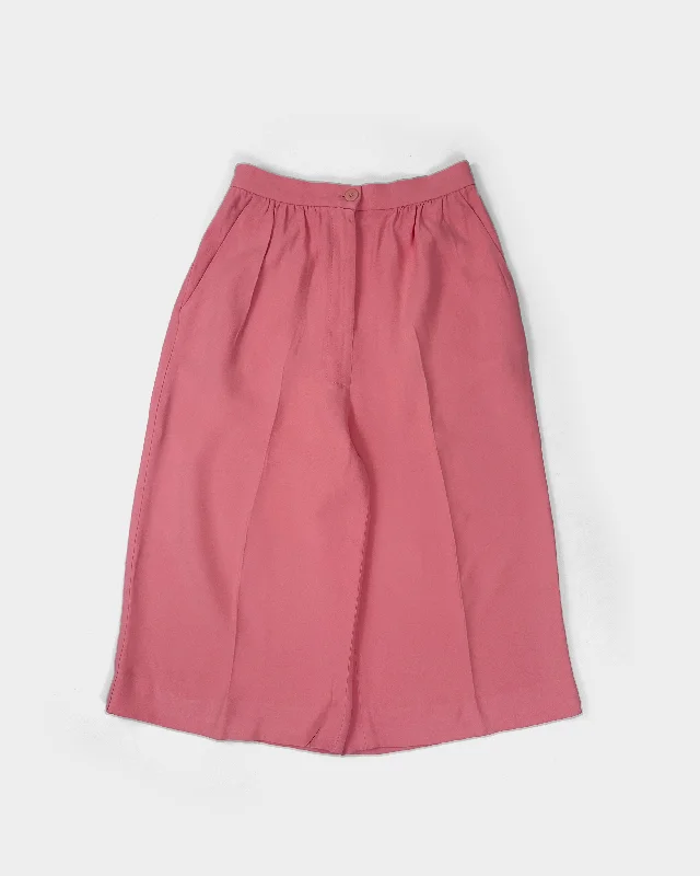 Miu Miu Pink 3/4 Acetate Wide Leg Pants 2000's Trendy Work Pants