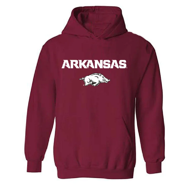 Arkansas - NCAA Women's Soccer : Jailyn Brownlee - Classic Shersey Hooded Sweatshirt Hoodie with Monochrome Minimalist Simple Arkansas - NCAA Women's Soccer : Jailyn Brownlee - Classic Shersey Hooded Sweatshirt Hoodie with Monochrome Minimalist Simple