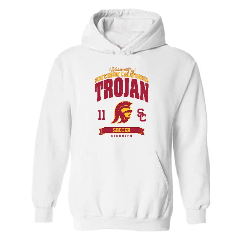USC - NCAA Women's Soccer : Lily Biddulph - Hooded Sweatshirt Hoodie with Drawcord Adjustable Secure USC - NCAA Women's Soccer : Lily Biddulph - Hooded Sweatshirt Hoodie with Drawcord Adjustable Secure