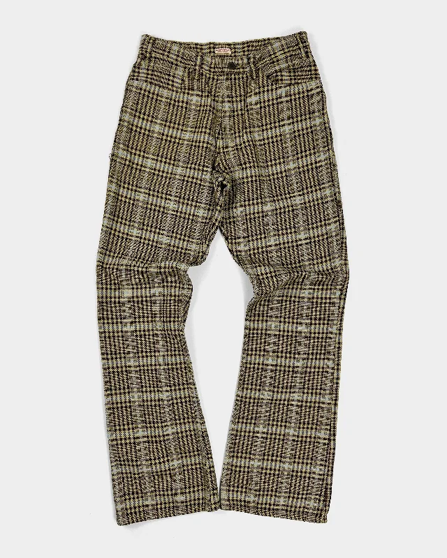 Kapital Yellow Patterned Flare Pants 2000's Casual Track Pants