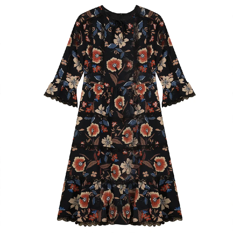 Floral Print Dress 2707D Halter Neckline Beach