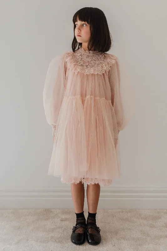 1223-French Lace Tulle Babydoll Dress Tunics Print Colorful