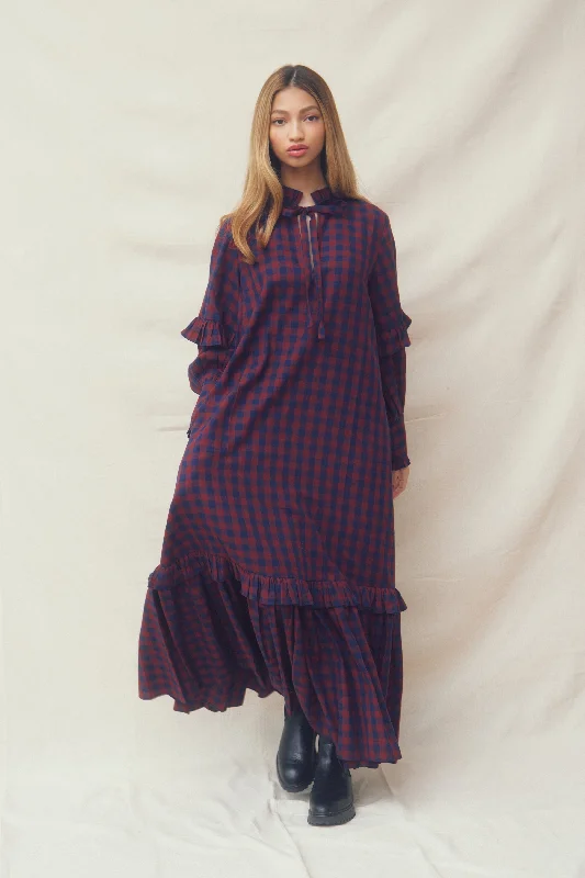 Sophia Dress - Burgundy Tunics Spring floral