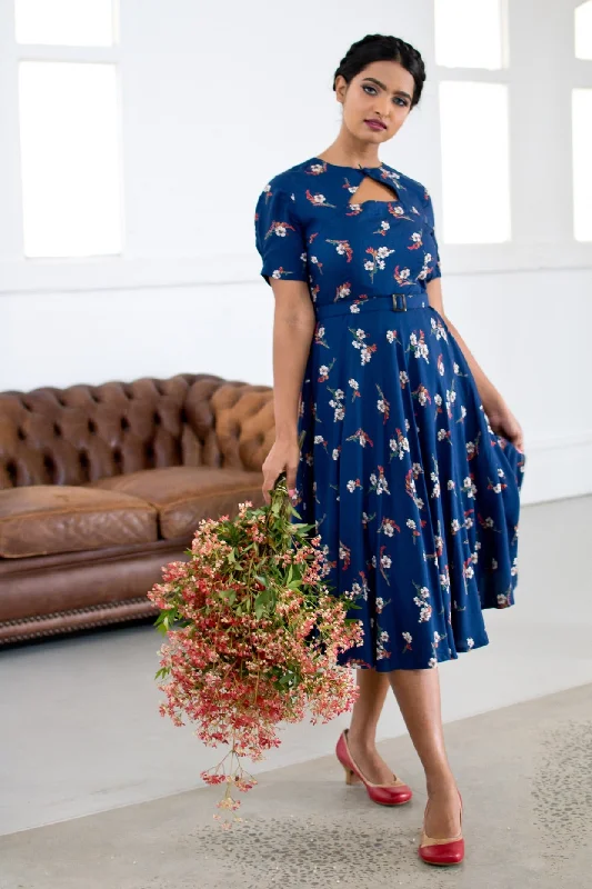 Ginger Teal Cherry Blossom Dress Tunics Fall fleece