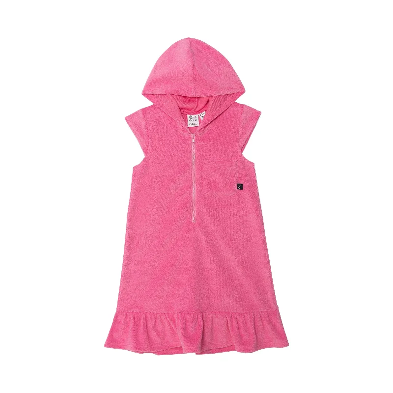 Hooded Terry Dress E30NG59 Elegant Long Evening