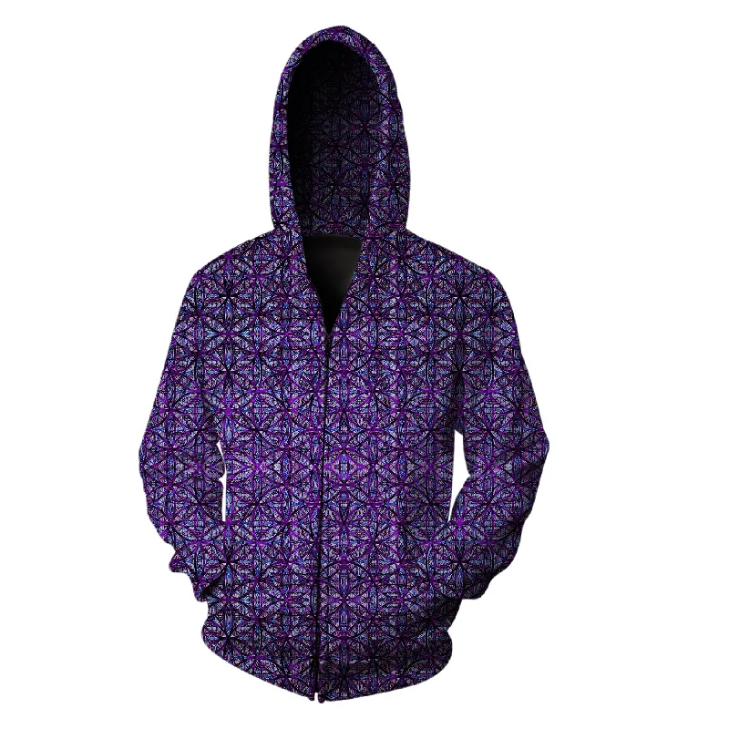PatternNerd - "Flower of Life Graffiti"- Zip Up Hoodie Hoodie with Earth Tones Natural Calm PatternNerd - "Flower of Life Graffiti"- Zip Up Hoodie Hoodie with Earth Tones Natural Calm