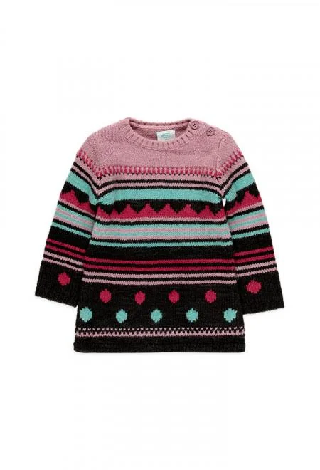 Jaquard Knit Dress 225009-6108 empire Waist empire
