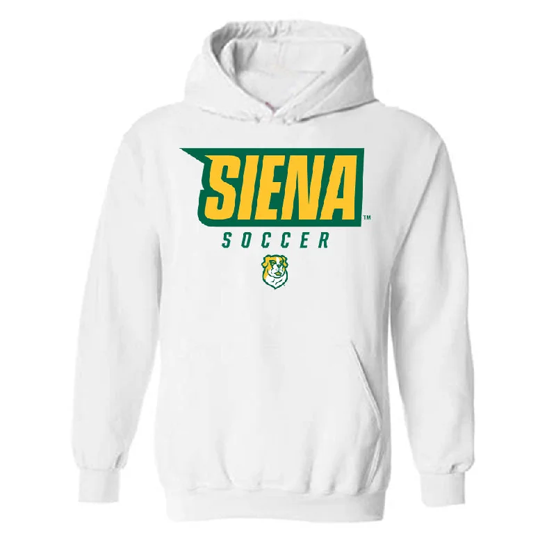 Siena - NCAA Women's Soccer : Catherine Rogers - Classic Shersey Hooded Sweatshirt Hoodie with Distressed Vintage Worn Siena - NCAA Women's Soccer : Catherine Rogers - Classic Shersey Hooded Sweatshirt Hoodie with Distressed Vintage Worn