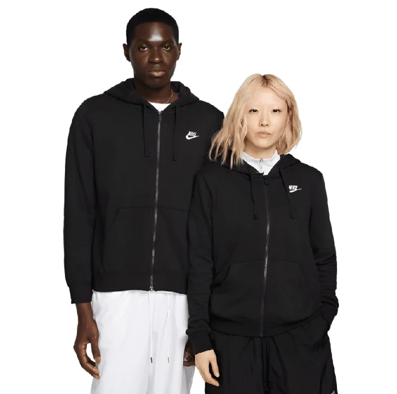Nike Womens NSW Club Fleece Full Zip Hoodie Hoodie with Snap Buttons Easy Quick