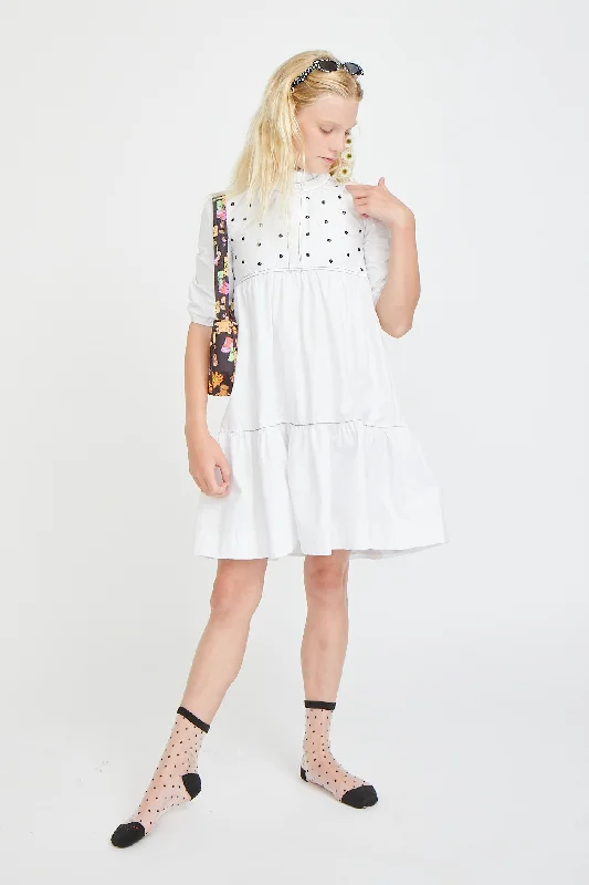 Metallic Dotted Dress 1194 Tunics Sophisticated sleek