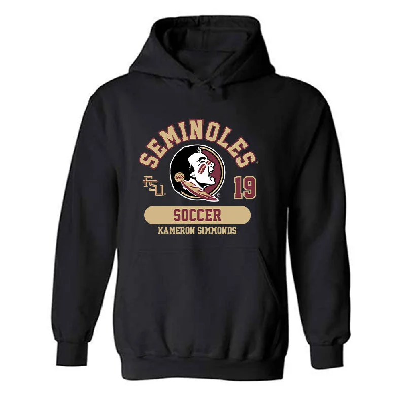 FSU - NCAA Women's Soccer : Kameron Simmonds - Classic Fashion Shersey Hooded Sweatshirt Hoodie with Hidden Zipper Minimalist Clean