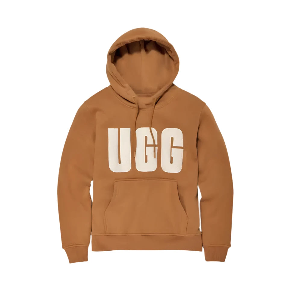 UGG Womens Rey UGGfluff Logo Hoodie Sweatshirt Hoodie Dress Longline Feminine