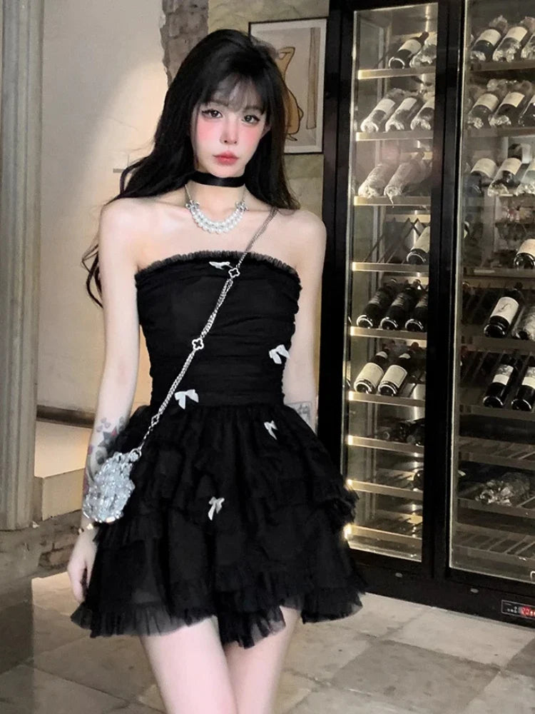Wjczt Women Princess Evening Party Prom Sleeveless Slim Elegant Mini Dress A-line Korean Fashion Spring Summer New Vestidos Mujer Trendy Wraparound Mini Dress Wjczt Women Princess Evening Party Prom Sleeveless Slim Elegant Mini Dress A-line Korean Fashion Spring Summer New Vestidos Mujer Trendy Wraparound Mini Dress
