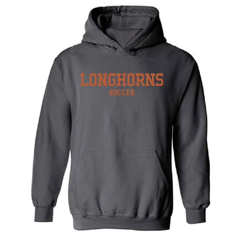 Texas - NCAA Women's Soccer : Amalia Villarreal - Classic Shersey Hooded Sweatshirt Hoodie with Snap Buttons Easy Quick
