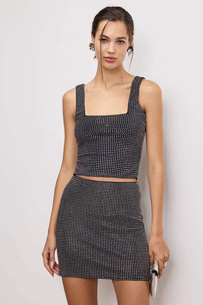 Crystal Tank Top Black - Good American modal blend tank