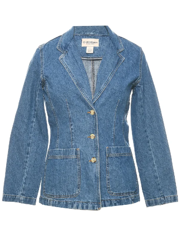 Cherokee Denim Jacket - S Tiered Jacket Buttoned Jacket Zippered Jacket