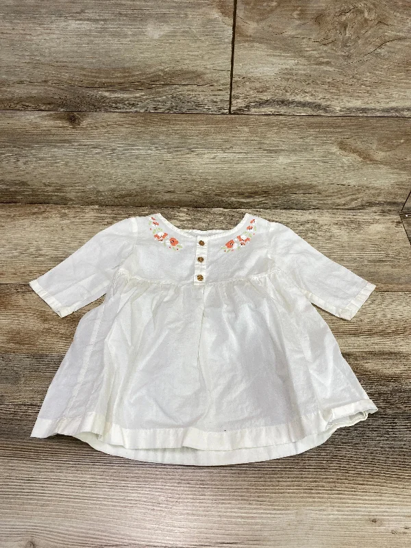 Carter's Floral Henley Dress White sz 18m