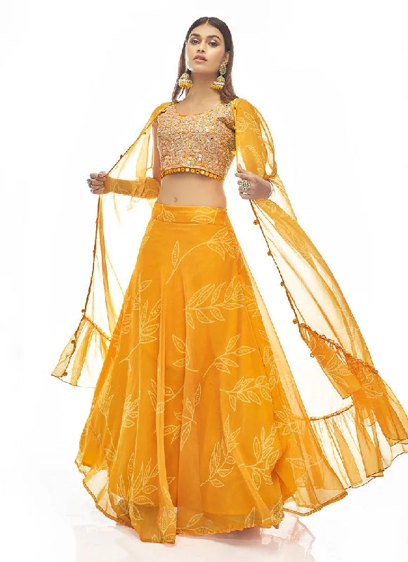 Yellow Mirror Work Lehenga Choli With Jacket Notch Collar Jacket Peter Pan Collar Jacket Cowl Neck Jacket Yellow Mirror Work Lehenga Choli With Jacket Notch Collar Jacket Peter Pan Collar Jacket Cowl Neck Jacket