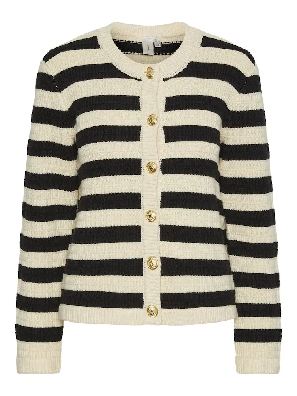 YAS Sirika - Strik cardigan Striped Floral Plaid