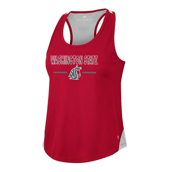 Colosseum Ladies Crimson Washington State Racerback Tank yoga tank top