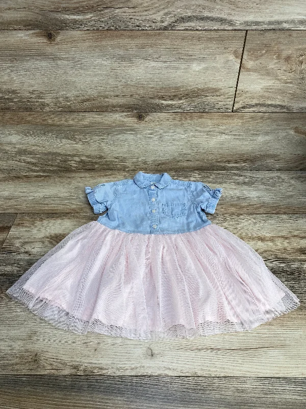 Oshkosh Chambray Tulle Dress Blue sz 18m