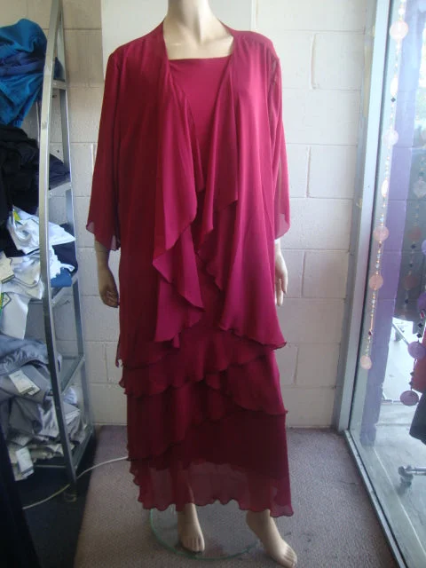 Lorissa Chiffon Dress & Jacket Welt Pockets Slit Pockets Flap Pockets