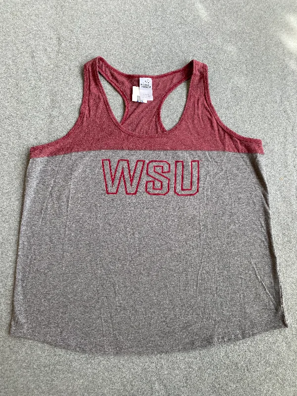 Gray and Crimson WSU Tank Top graphic tank top