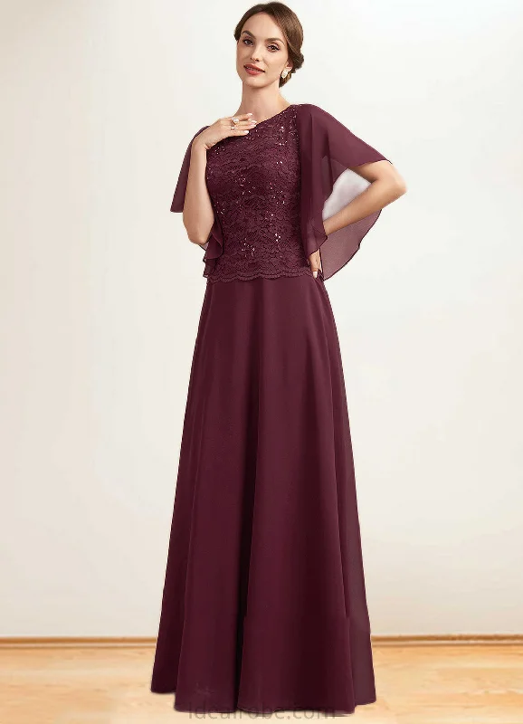 Ayanna A-Line Scoop Neck Floor-Length Chiffon Lace Mother of the Bride Dress With Sequins STK126P0014834 Ayanna A-Line Scoop Neck Floor-Length Chiffon Lace Mother of the Bride Dress With Sequins STK126P0014834