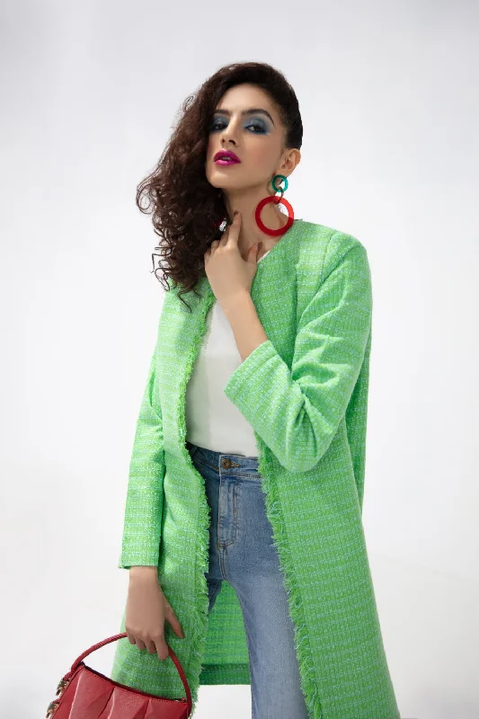 1 PC Stitched | Woollen Long Jacket Lace Jacket Ribbed Jacket Sequined Jacket