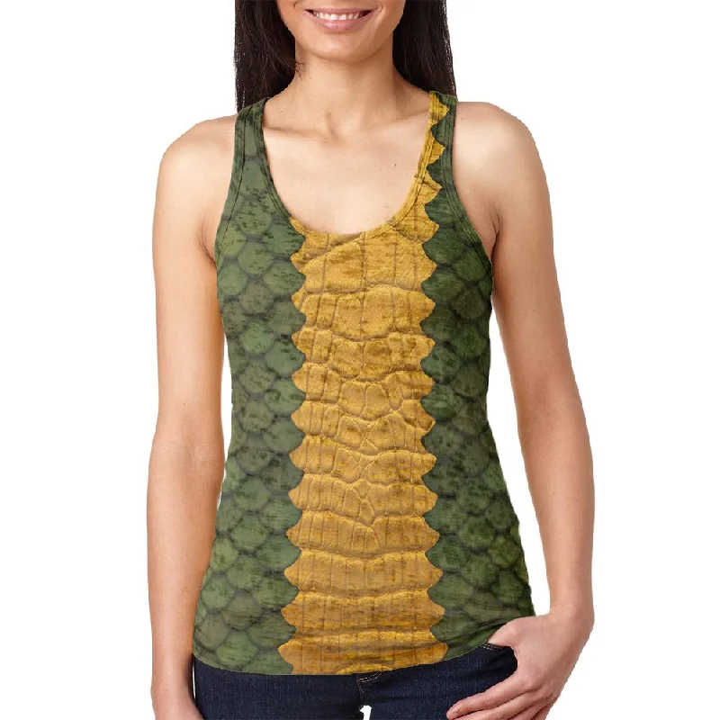 Halloween Green Dragon Costume Juniors Burnout Racerback Tank Top sleep tank top