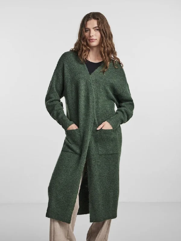 YAS Balis - Lang cardigan Mesh Blend Leather Blend Suede Blend