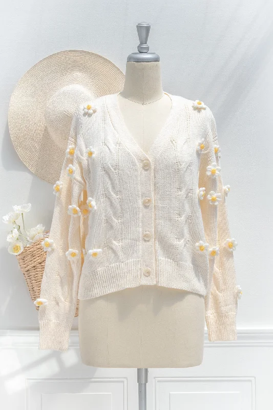 Daisy Chains Cardigan Sweater Stylish Fashionable Trendy