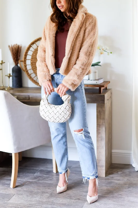 Becky Fur Jacket Wool Fabric Cashmere Fabric Tweed Fabric