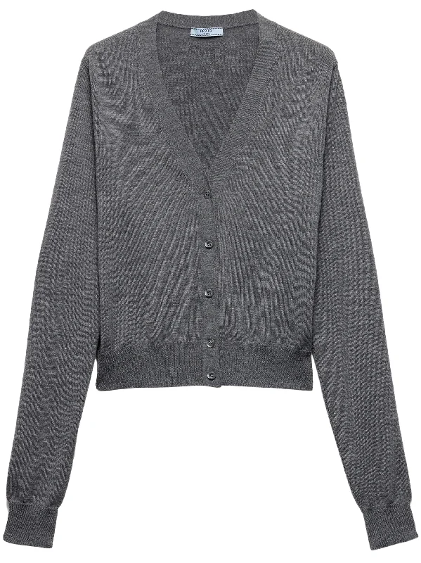 wool cardigan Glossy Satin Silk