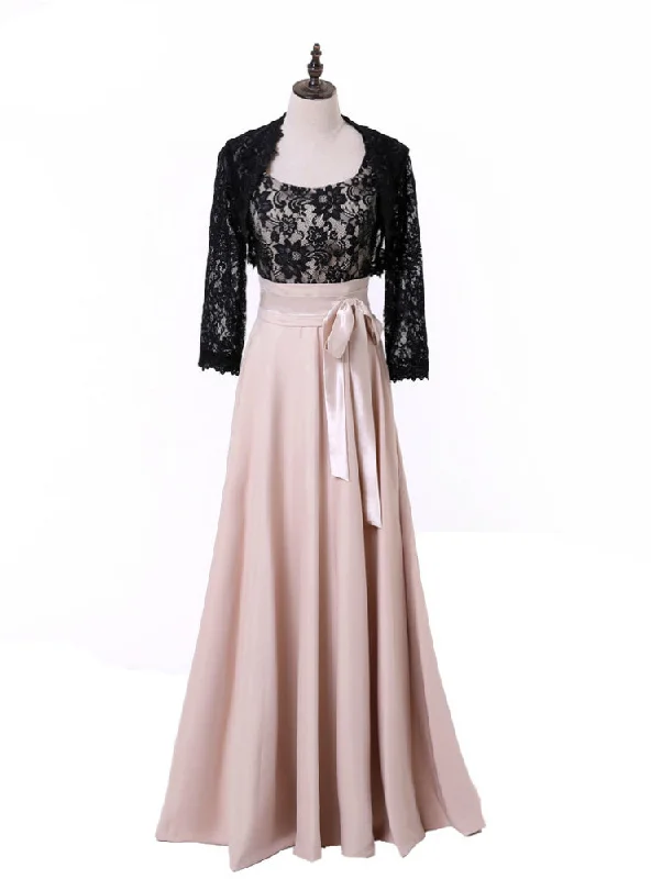 A-line Chiffon Lace Champagne Mother Of The Bride Dresses With Jacket Satin Jacket Silk Jacket Chiffon Jacket A-line Chiffon Lace Champagne Mother Of The Bride Dresses With Jacket Satin Jacket Silk Jacket Chiffon Jacket