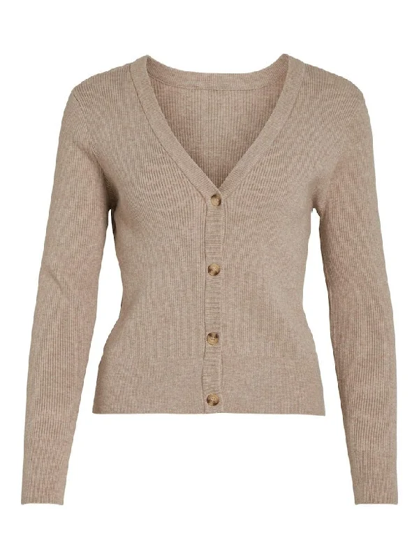Vila Comfy - Cardigan Denim Fabric Leather Fabric Suede Fabric