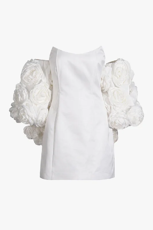 Blooming Rosette Jacket Strapless Bodycon Corset Mini Two Piece Dress Fitted Jacket Loose Jacket Oversized Jacket Blooming Rosette Jacket Strapless Bodycon Corset Mini Two Piece Dress Fitted Jacket Loose Jacket Oversized Jacket