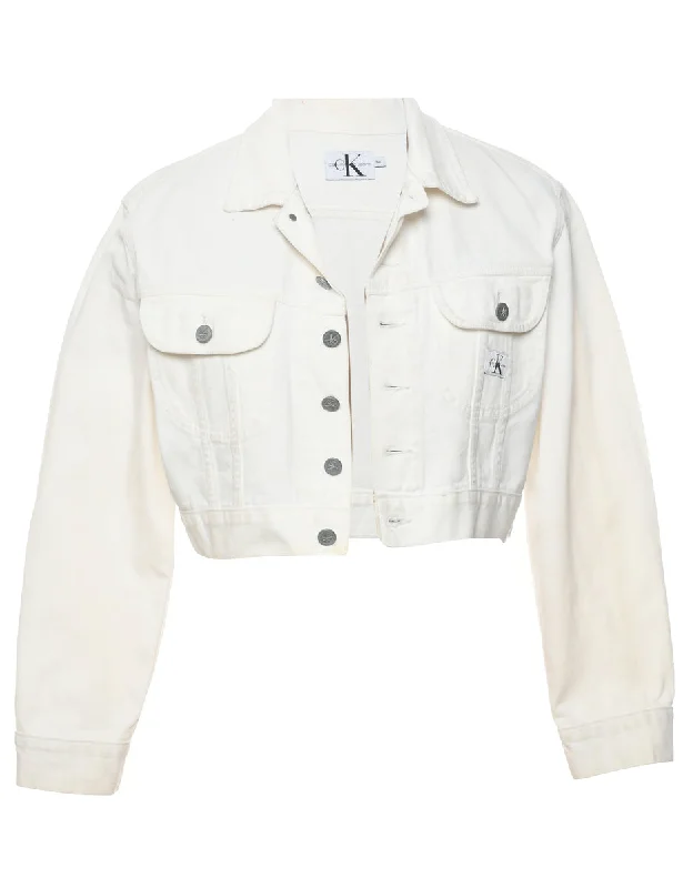 Calvin Klein Denim Jacket - M Jersey Jacket Tulle Jacket Batik Jacket