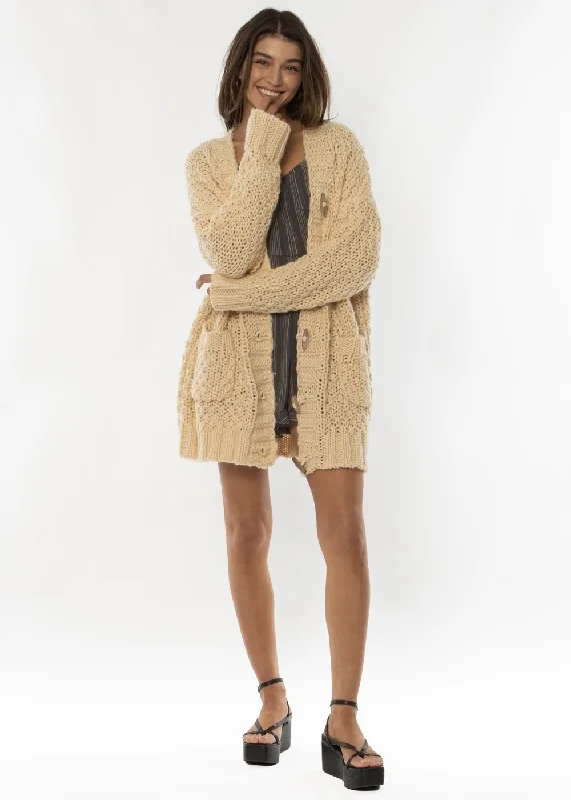 Amuse Society Long Sleeve Cardigan Patchwork Embroidered Appliqued